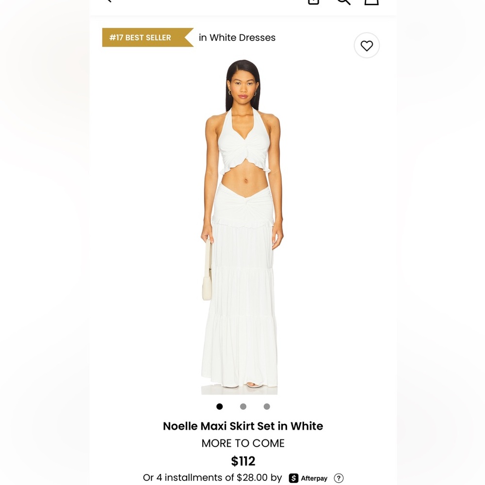 White Maxi Skirt Set